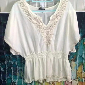 Miss Chievous brand ivory top perfect for swim cover up XL‎